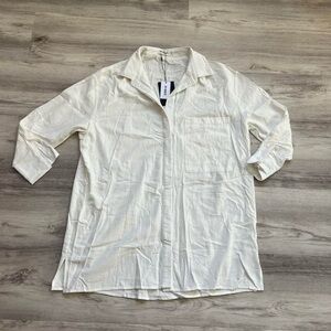 White Linen Oversized Shirt NWT
